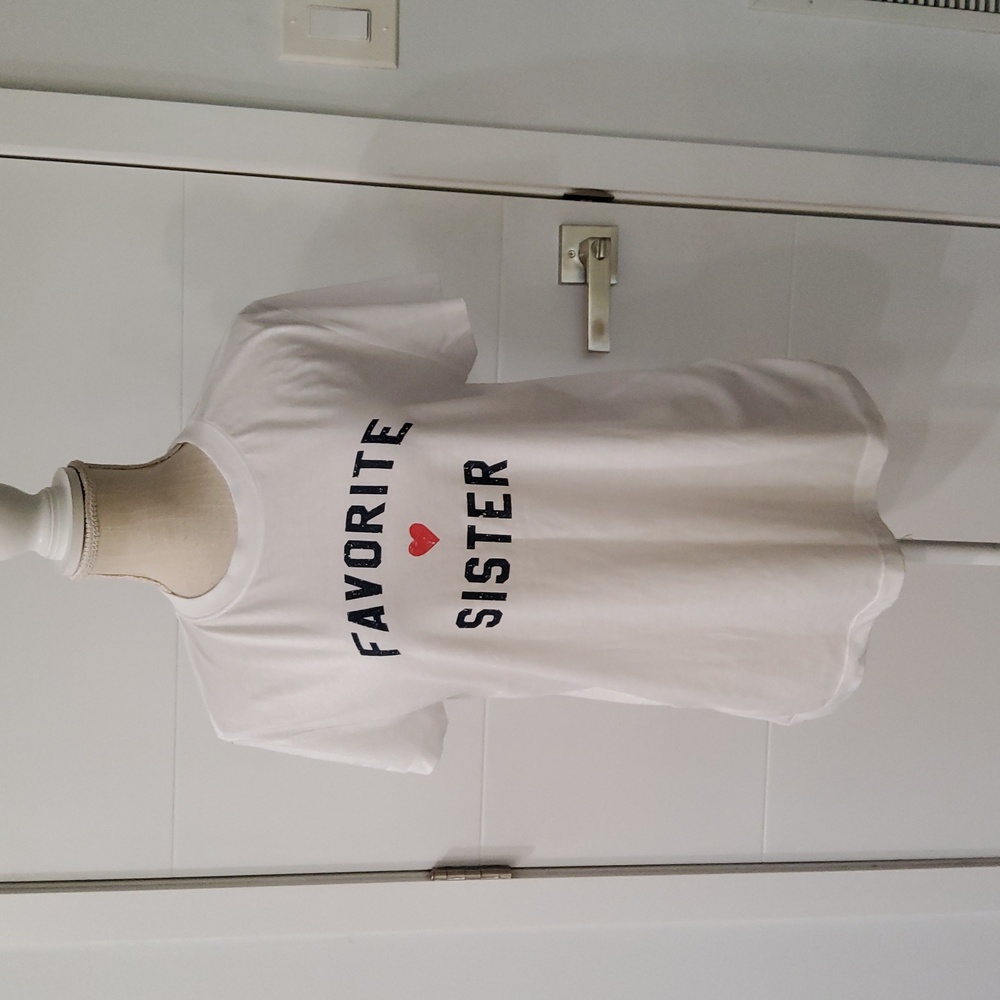 Favorite Daughter White and Red Short Sleeve Tees - Picture 4 of 11